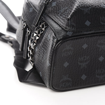 MCM Visetos Side Stud Mini Stark Backpack Black 7 of 10