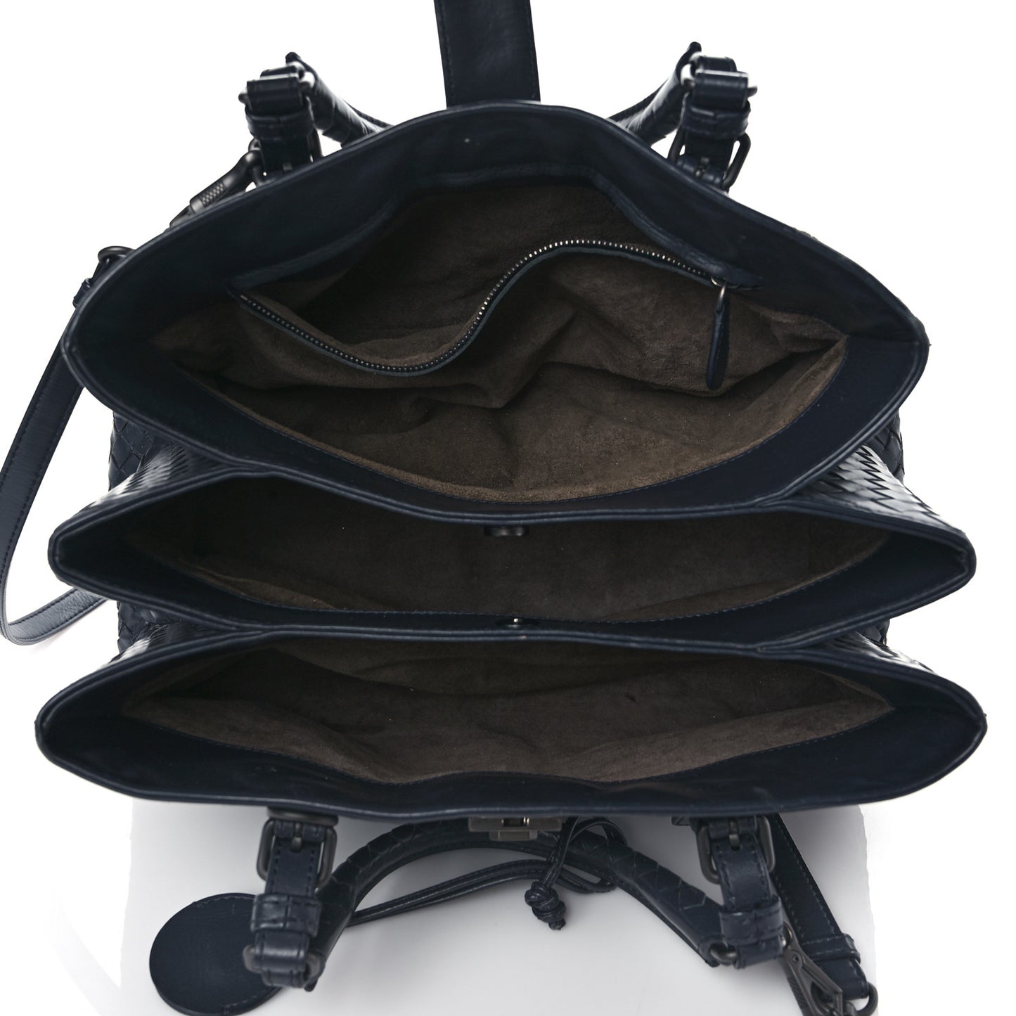 Nappa Intrecciato Medium Roma Tote Atlantic