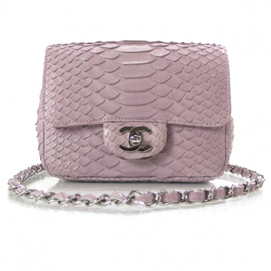 Chanel Python Mini Flap Lilac 1 of 11