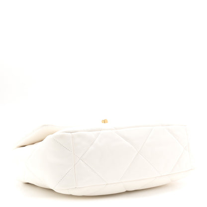 Chanel Lambskin Quilted Large Chanel 19 Flap White 4 of 10
