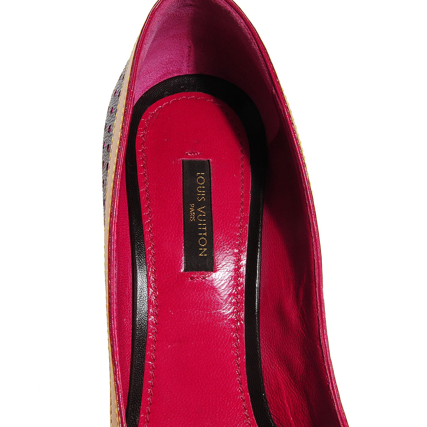 Monogram Perforated Heels 38 Fuchsia