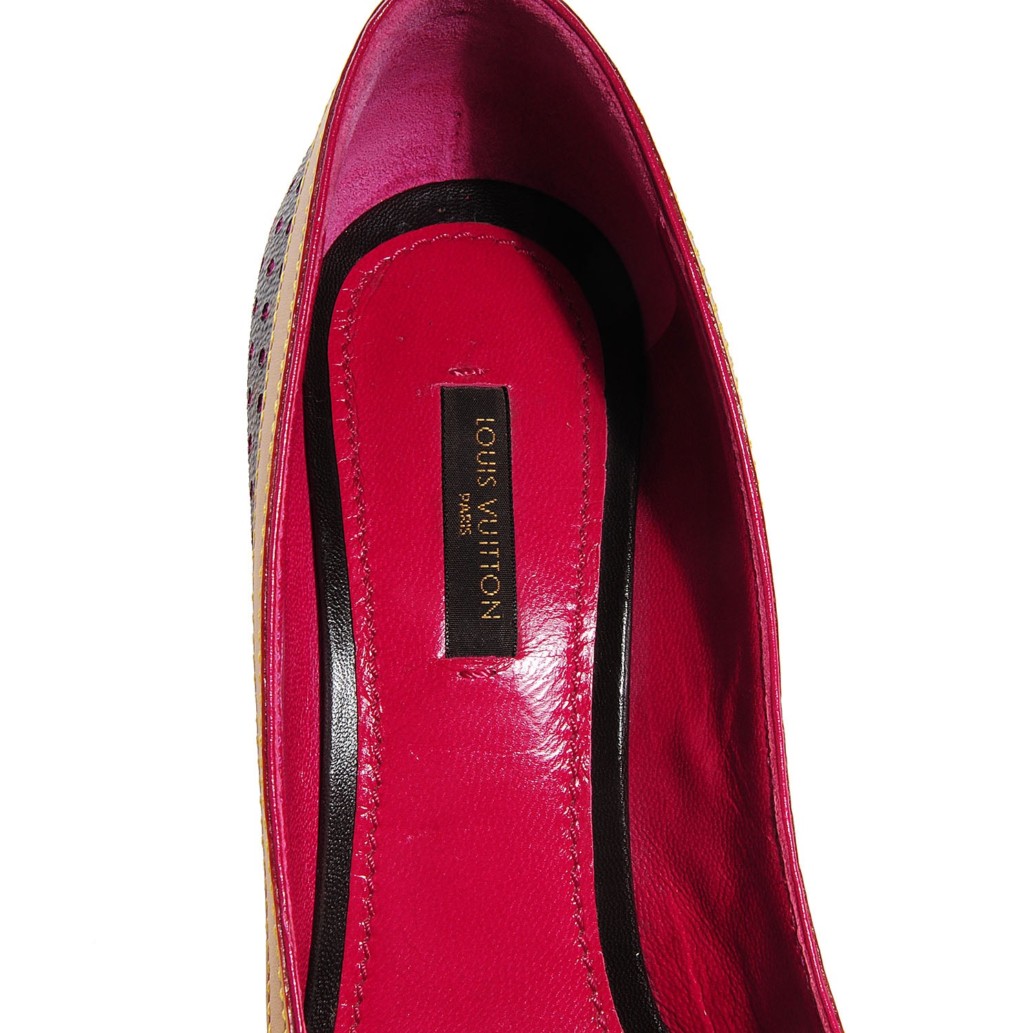 Louis Vuitton Monogram Perforated Heels 38 Fuchsia 7 of 8