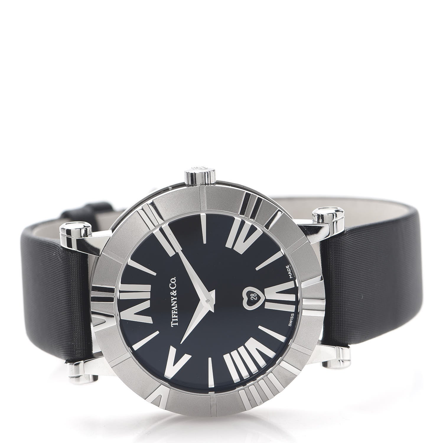 Tiffany Stainless Steel Satin 36mm Atlas Belt Quartz Watch Black 3 of 7