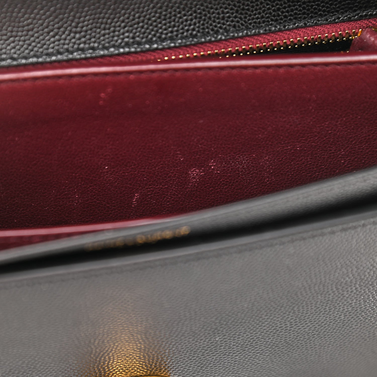 Saint Laurent Grain De Poudre Monogram Cassandra Clasp Bag Black Rouge Legion 10 of 11