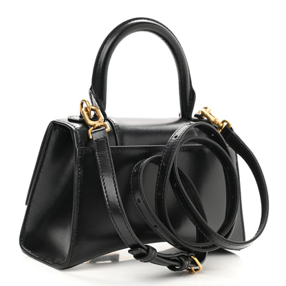 Balenciaga Shiny Box Calfskin Hourglass Top Handle Bag Mini Black 3 of 8