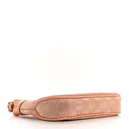 Gucci Metallic Monogram Lizard Jackie O Hobo Pink 4 of 12