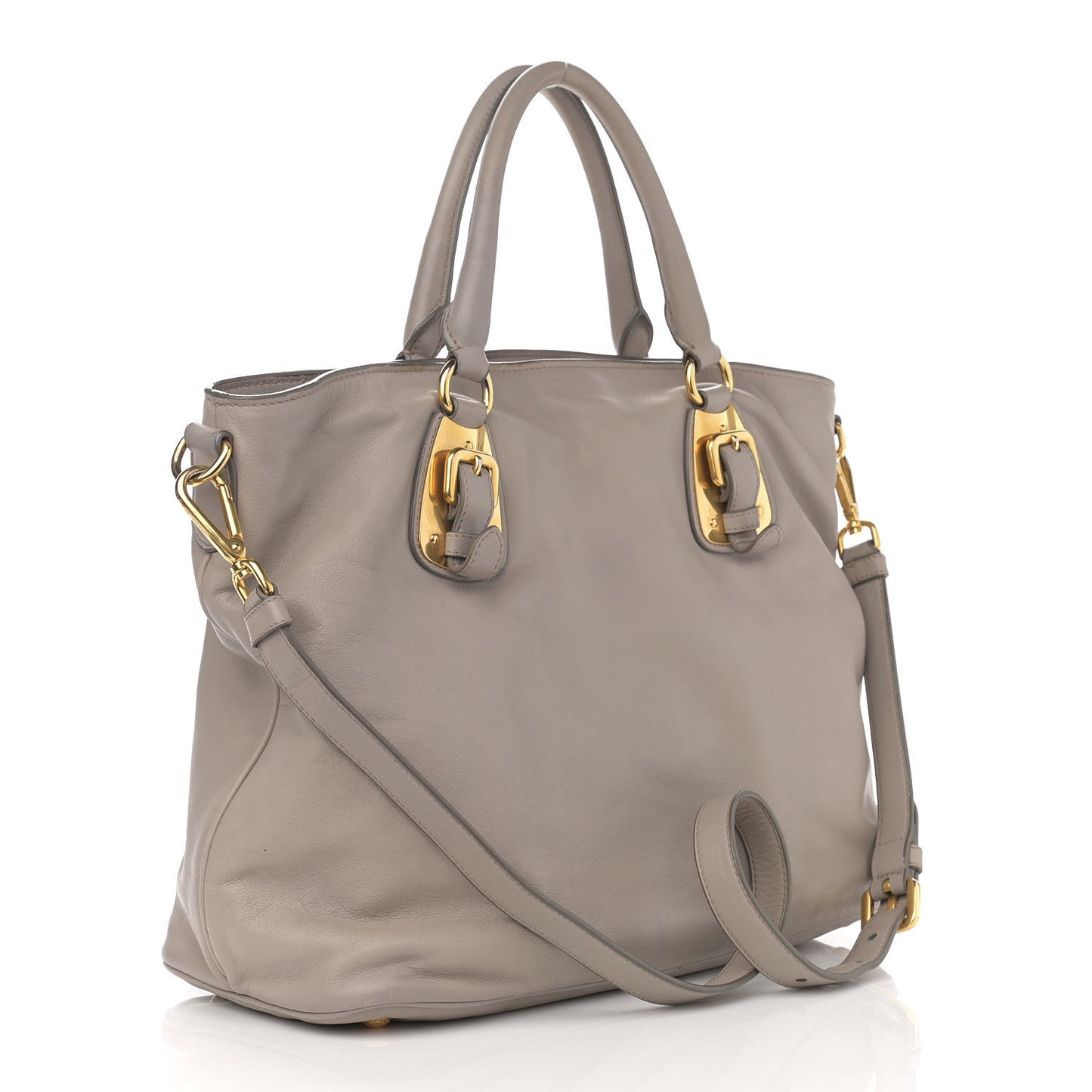 Soft Calf Shopping Tote Argilla