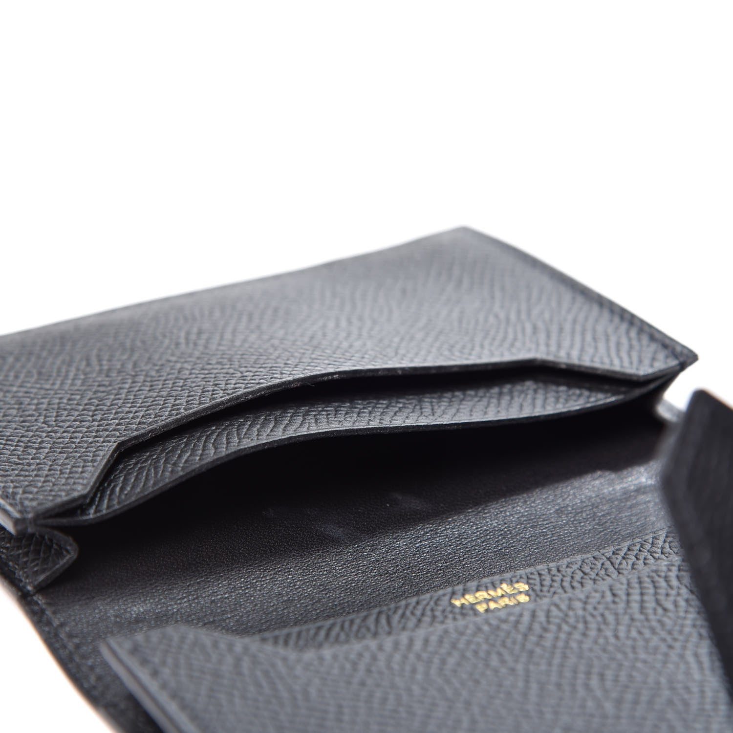 Hermes Epsom Bearn Card Holder Wallet Black 7 of 8