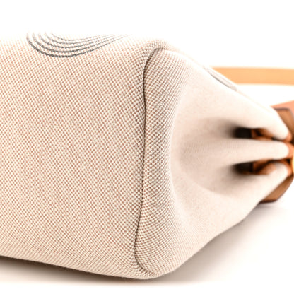 Hermes H Plume Canvas Vache Hunter Circuit 24 Herbag Zip Retourne 31 Gris Meyer Ecru Beige Naturel 11 of 11
