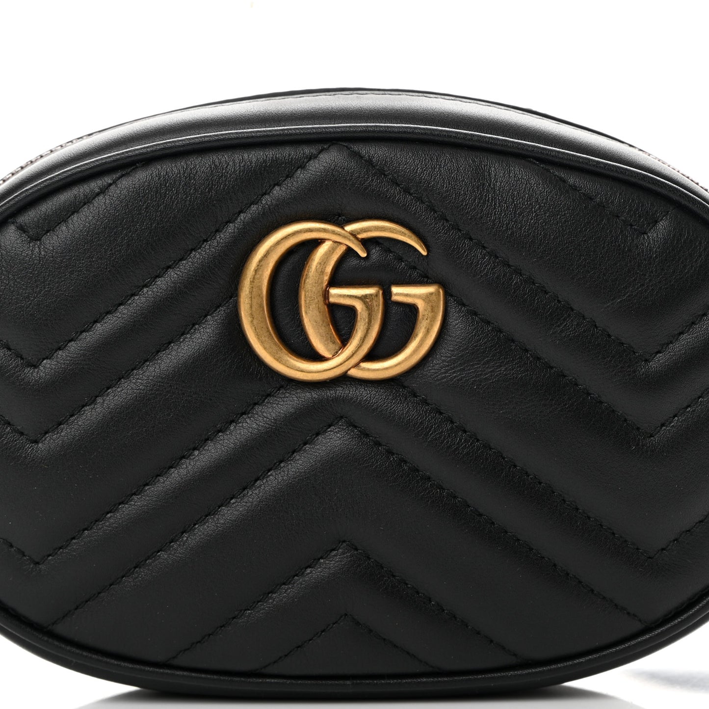 Calfskin Matelasse GG Marmont Belt Bag 85 34 Black