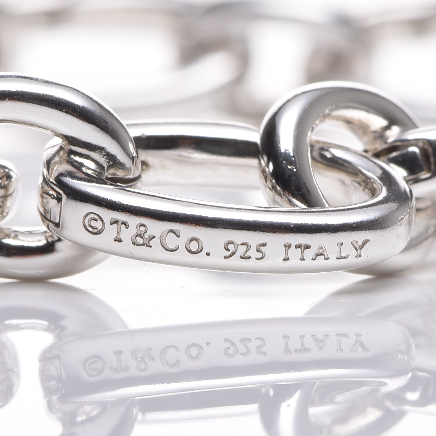 Tiffany Sterling Silver Oval Clasping Link Bracelet 4 of 5