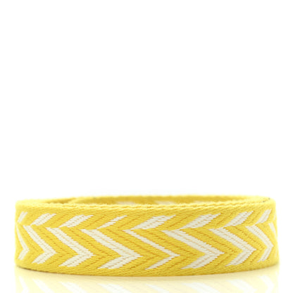 Hermes Toile Swift 25mm Sangle ZigZag Shoulder Strap Jaune de Naples White 2 of 7