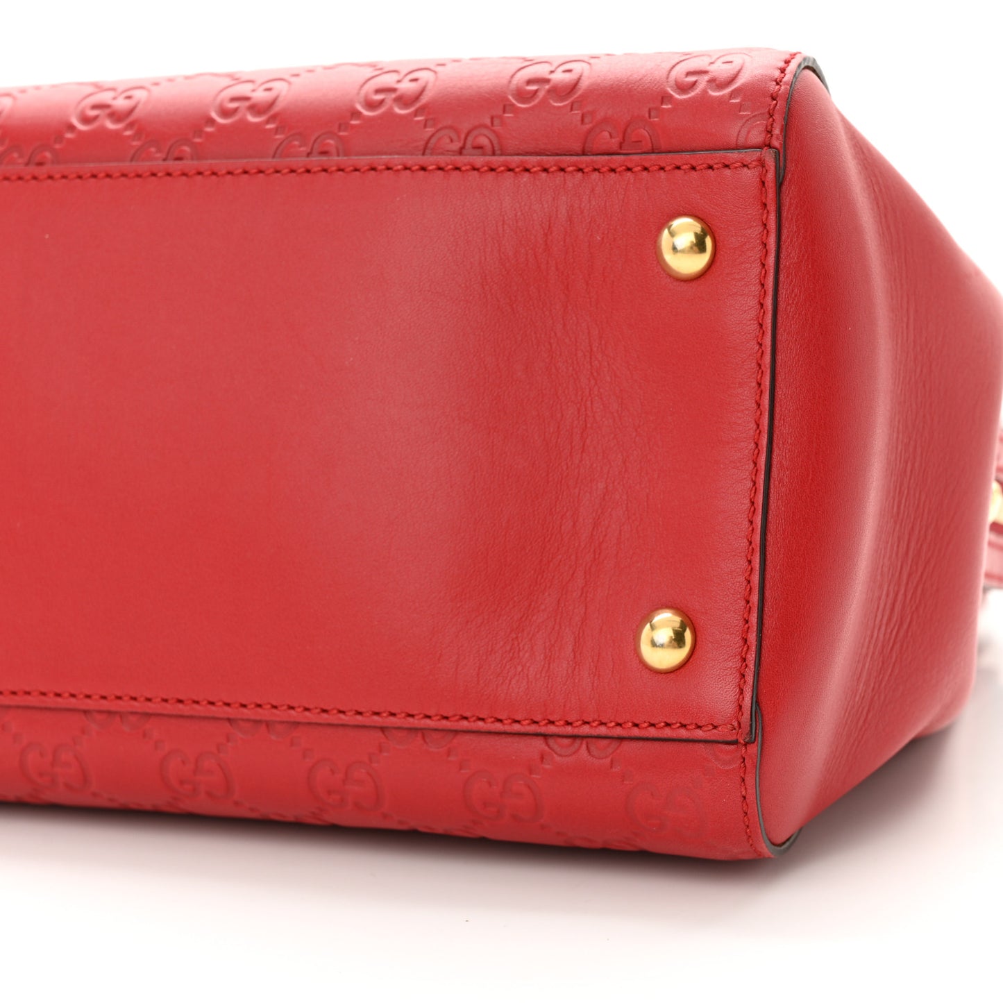 Soft Guccissima Signature Large Shoulder Tote Bag Hibiscus Red