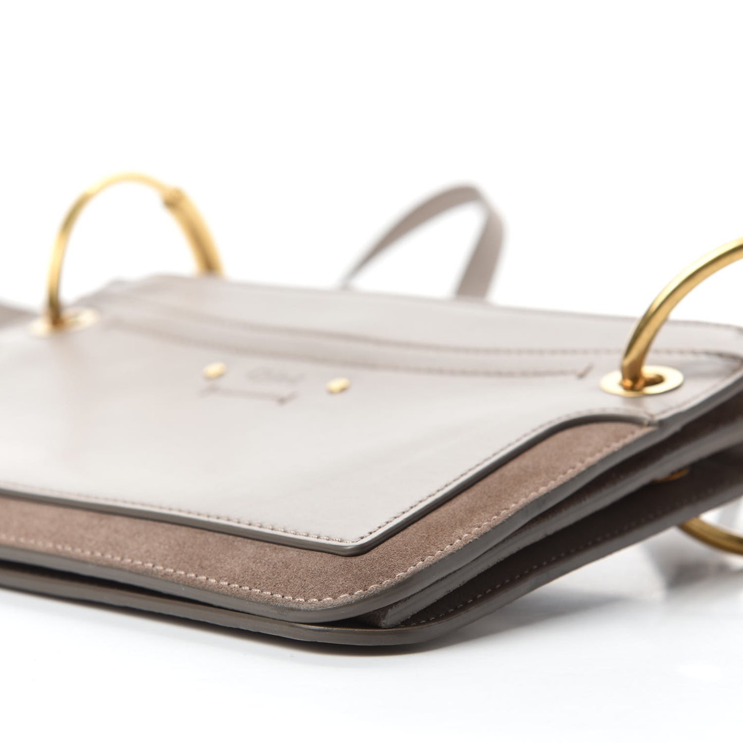 Calfskin Suede Mini Roy Bag Motty Grey