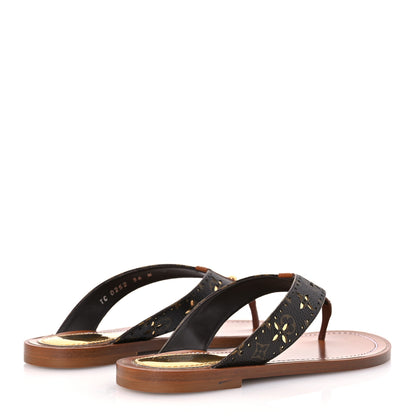 Louis Vuitton Monogram Sunny Flat Thong Sandals 36 Brown 5 of 13