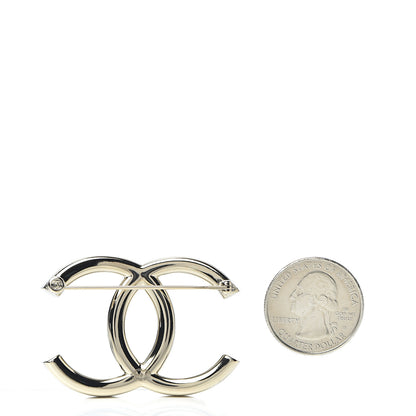 Chanel Baguette Crystal CC Brooch Light Gold 2 of 4