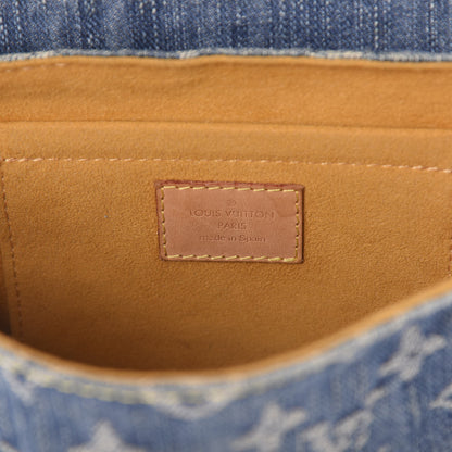 Louis Vuitton Monogram Denim Mini Pleaty Blue 5 of 8