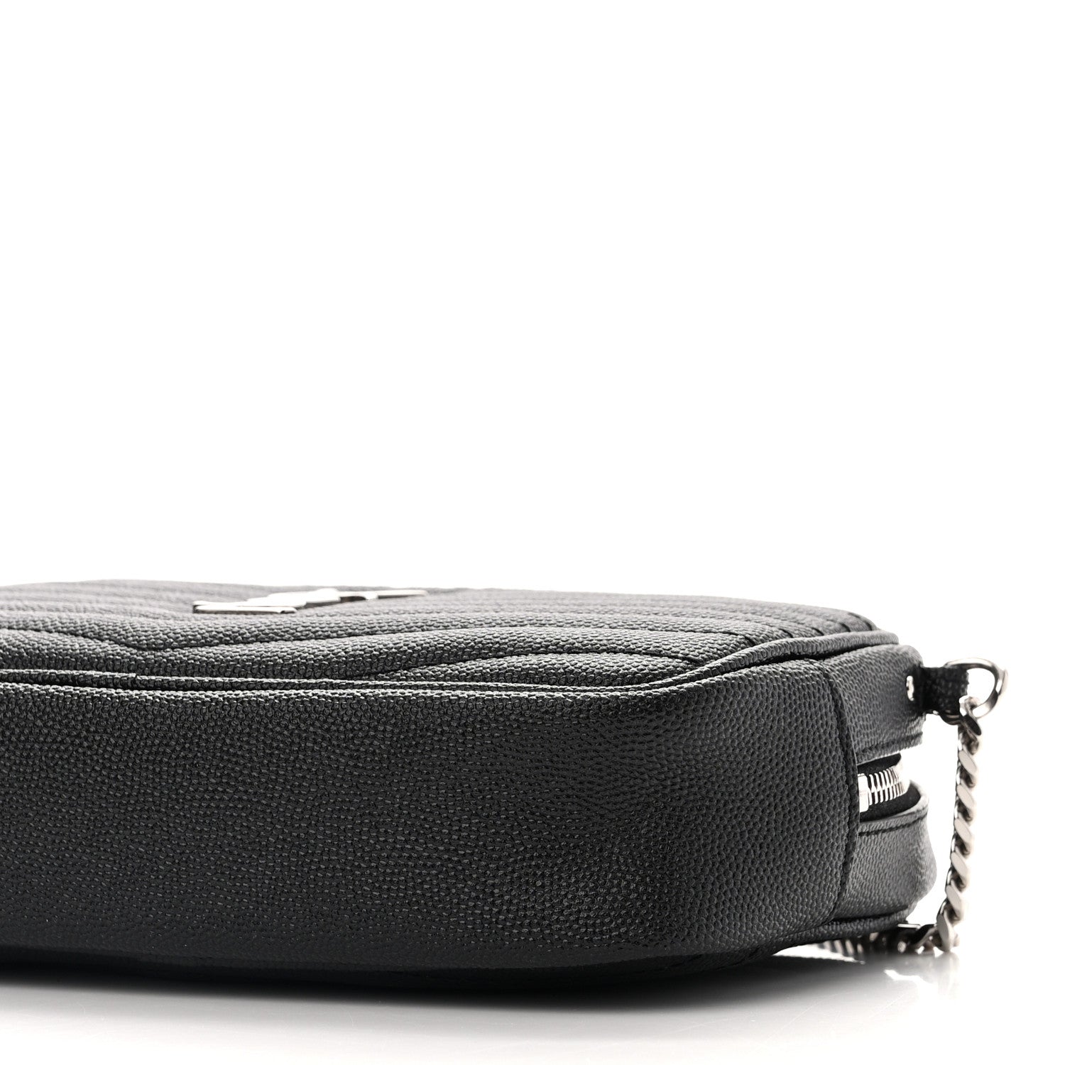 Saint Laurent Grain De Poudre Matelasse Monogram Mini Lou Camera Bag Black 10 of 10