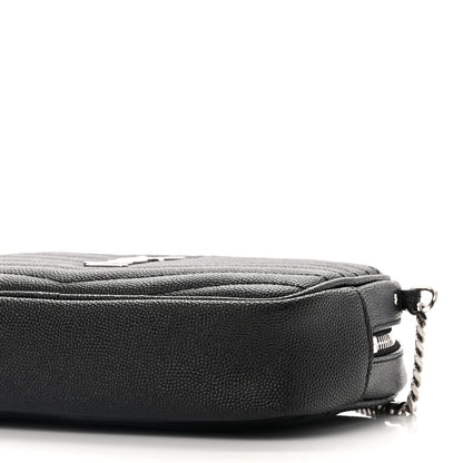 Saint Laurent Grain De Poudre Matelasse Monogram Mini Lou Camera Bag Black 10 of 10