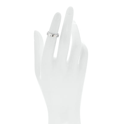 Cartier 18K White Gold Diamond 4mm LOVE Wedding Band Ring 46 3.75 2 of 4