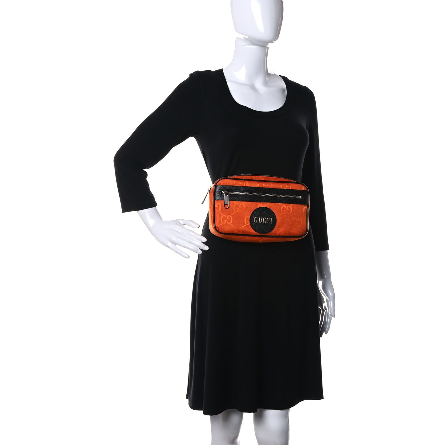 Econyl Nylon Monogram Off The Grid Belt Bag Carrot Orange Black
