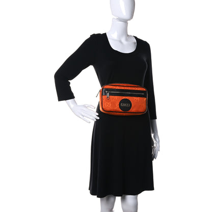 Gucci Econyl Nylon Monogram Off The Grid Belt Bag Carrot Orange Black 2 of 11