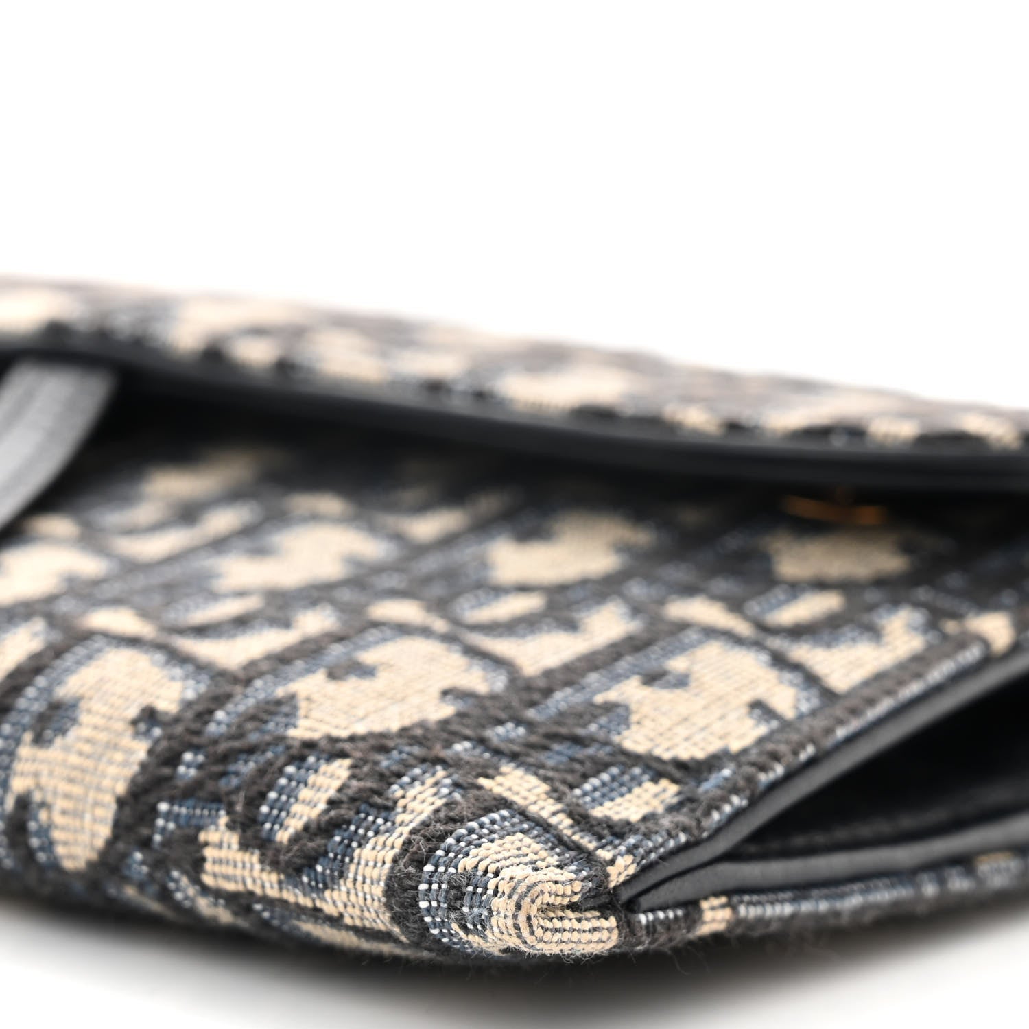 Christian Dior Oblique Saddle Chain Long Wallet Blue 11 of 12