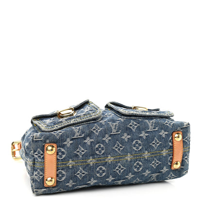 Louis Vuitton Monogram Denim Baggy PM Blue 4 of 12