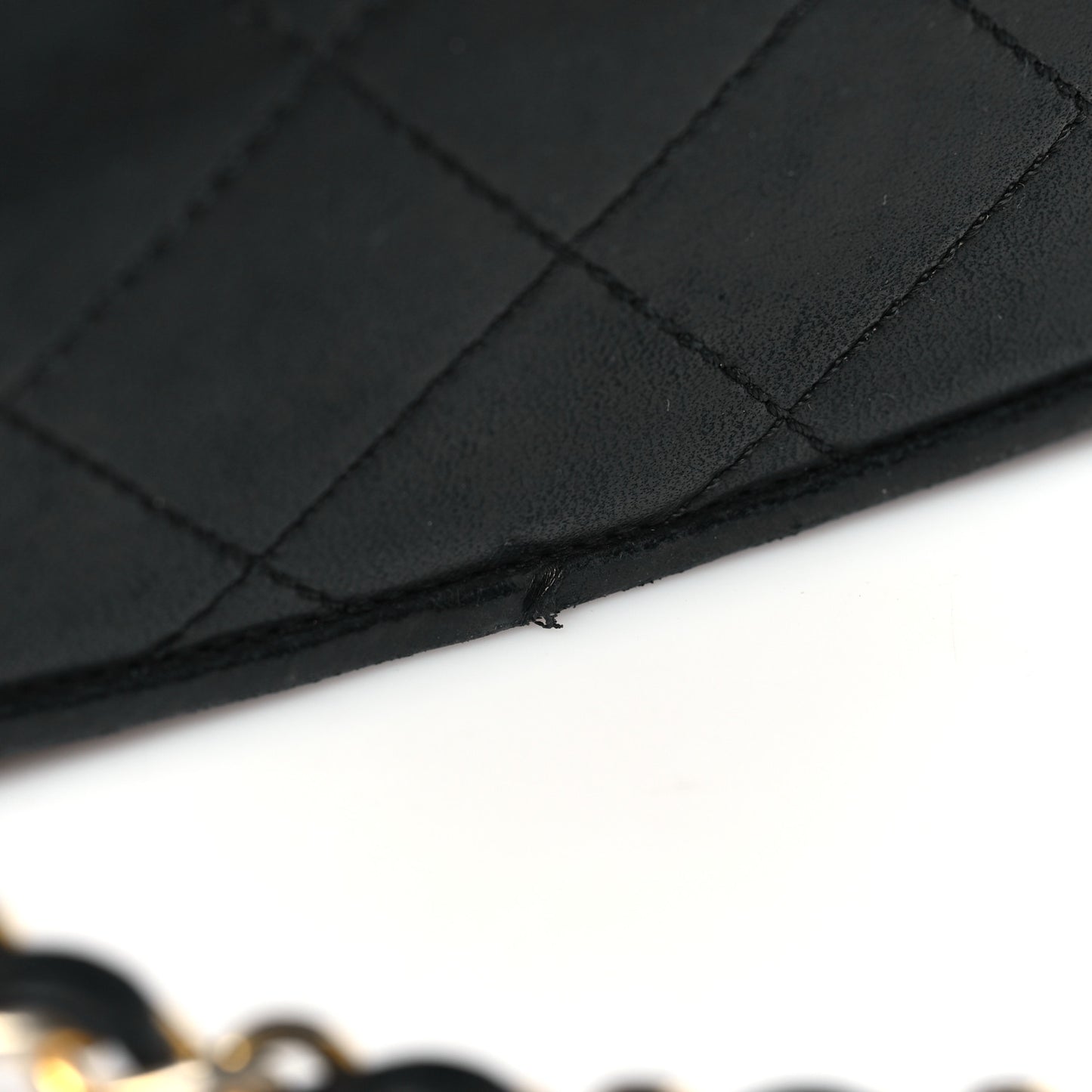 Lambskin Quilted Single Flap Black