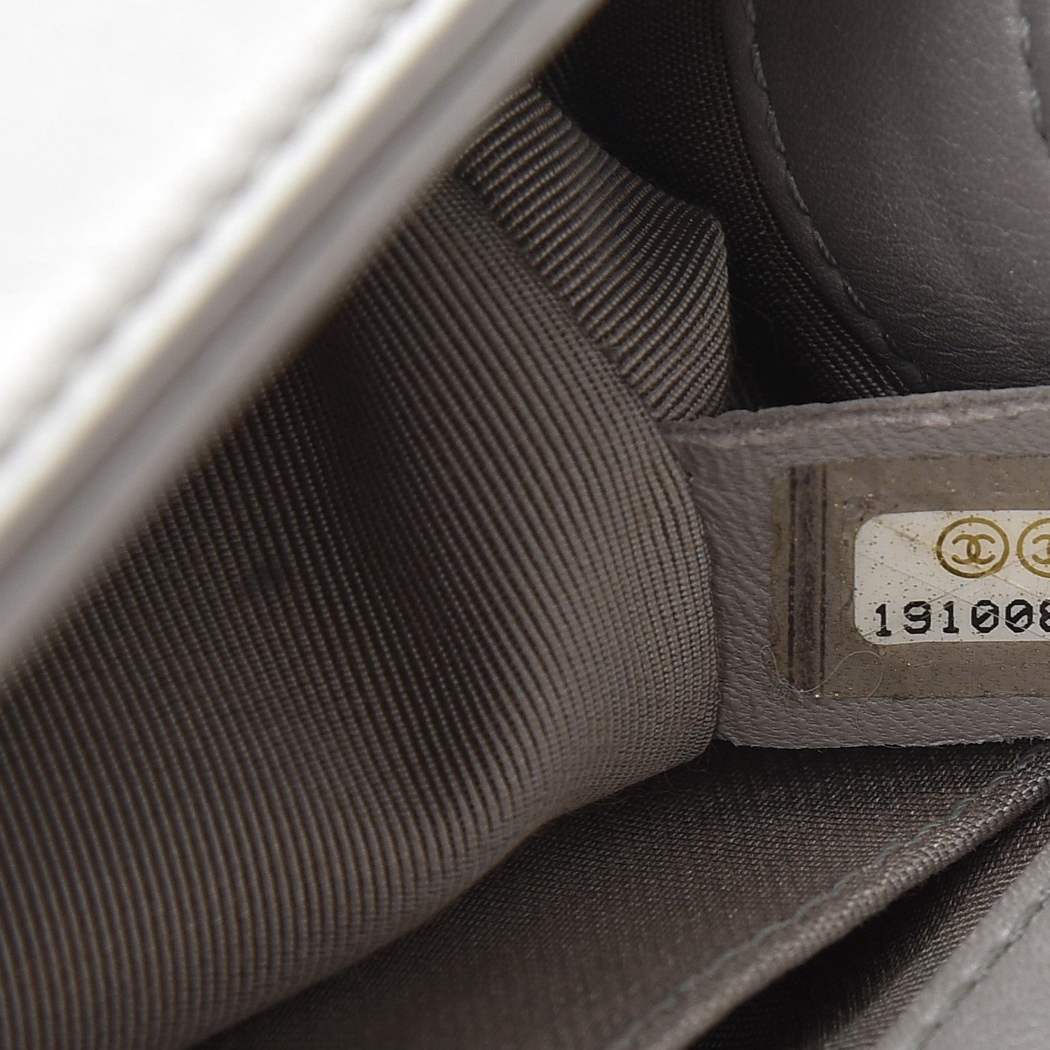 Chanel Lambskin Quilted Medium Boy Flap Grey 7 of 8