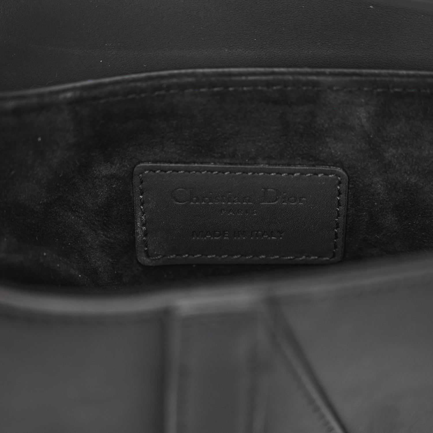 Christian Dior Ultra Matte Calfskin Mini Saddle Bag Black 6 of 13