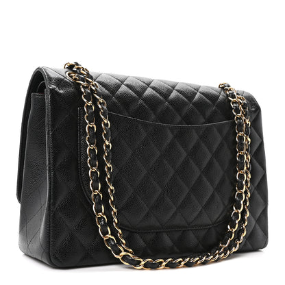 Chanel Caviar Quilted Maxi Double Flap Black 3 of 11