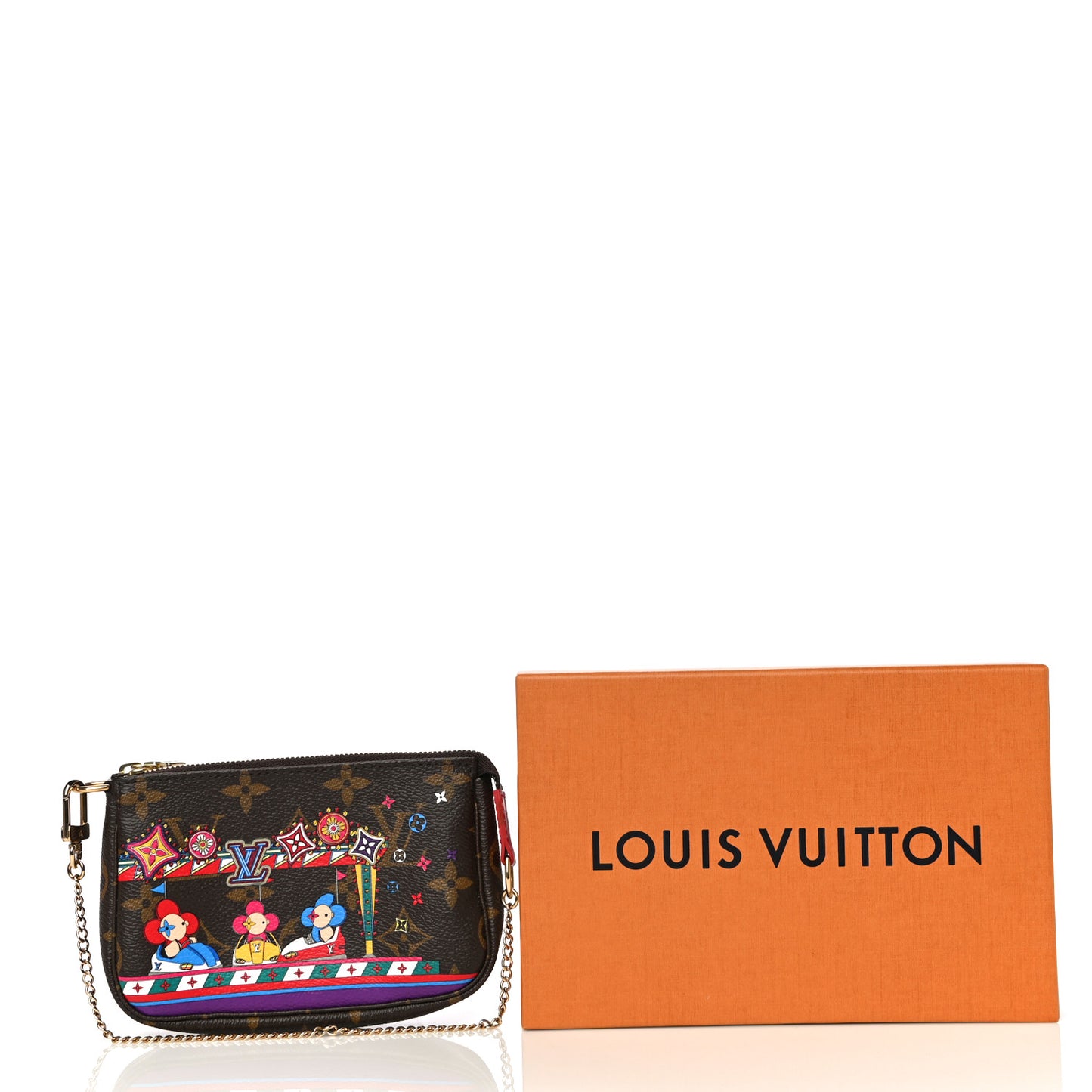Monogram 2020 Christmas Animation Bumper Cars Mini Pochette Accessories Coquelicot