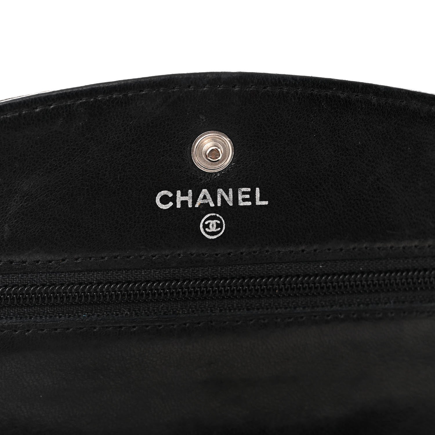 Chanel Caviar Timeless CC Wallet On Chain WOC Black 6 of 12