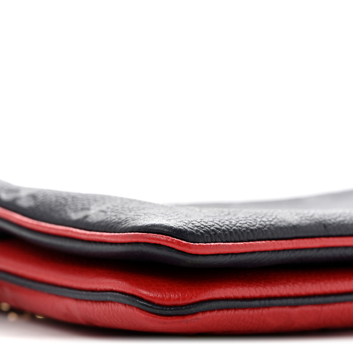 Empreinte Double Zip Pochette Marine Rouge