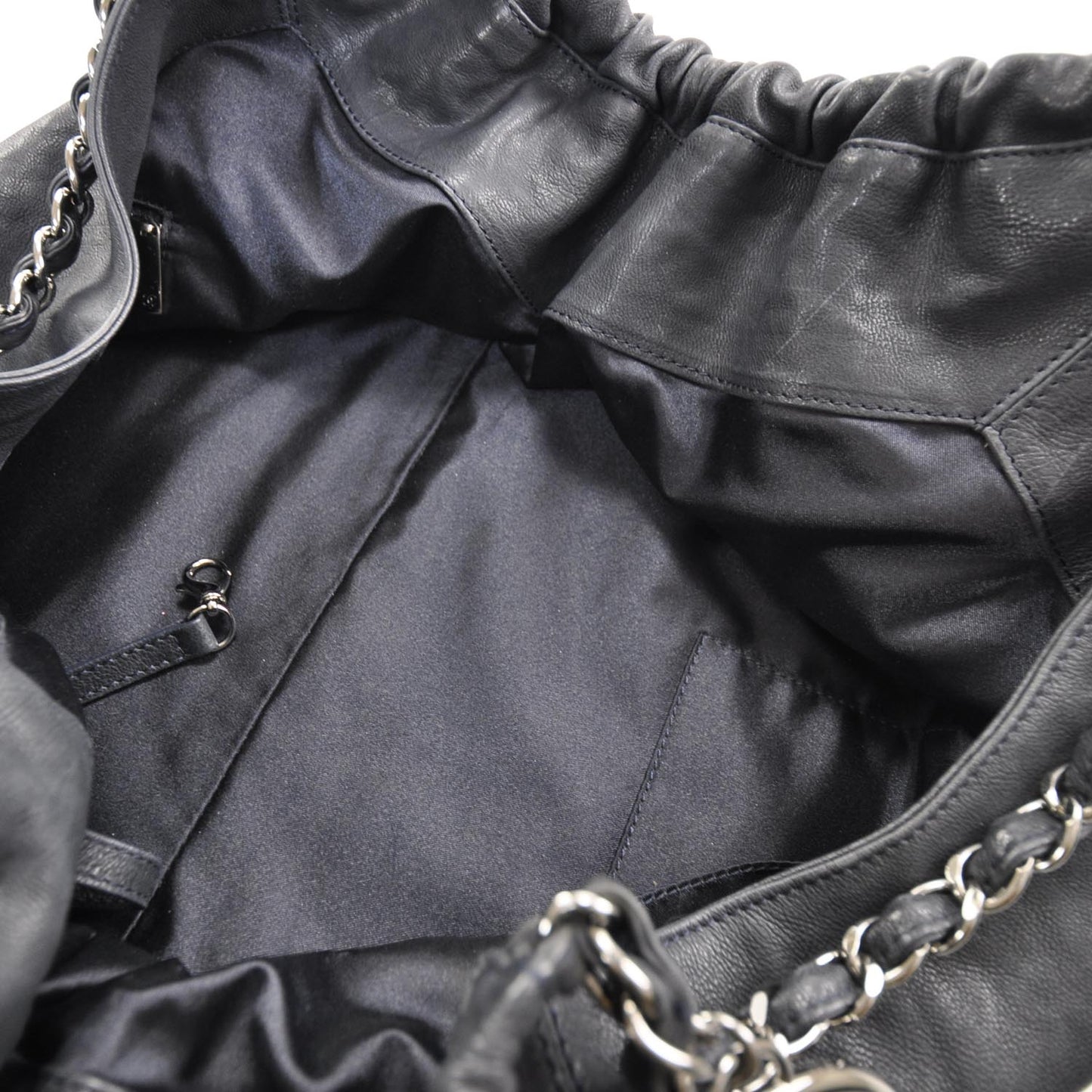Leather Coco Cabas Navy Blue
