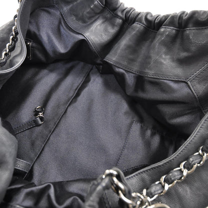 Chanel Leather Coco Cabas Navy Blue 7 of 11