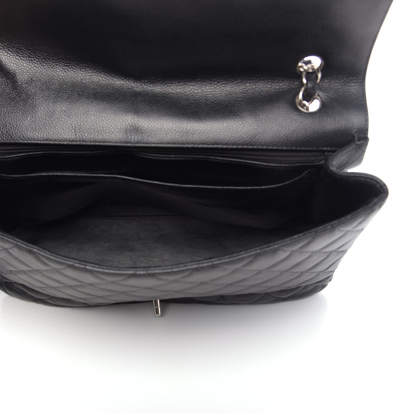 Caviar Quilted Maxi Single Flap Black