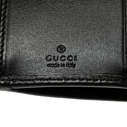 Gucci Boarded Plutone Calfskin Horsebit 1955 Tri Fold Wallet Black 7 of 8