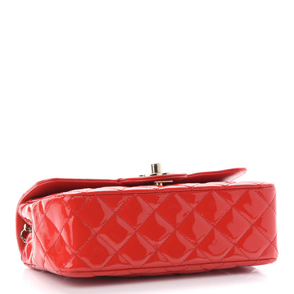 Chanel Patent Calfskin Quilted Mini Rectangular Flap Red 4 of 9