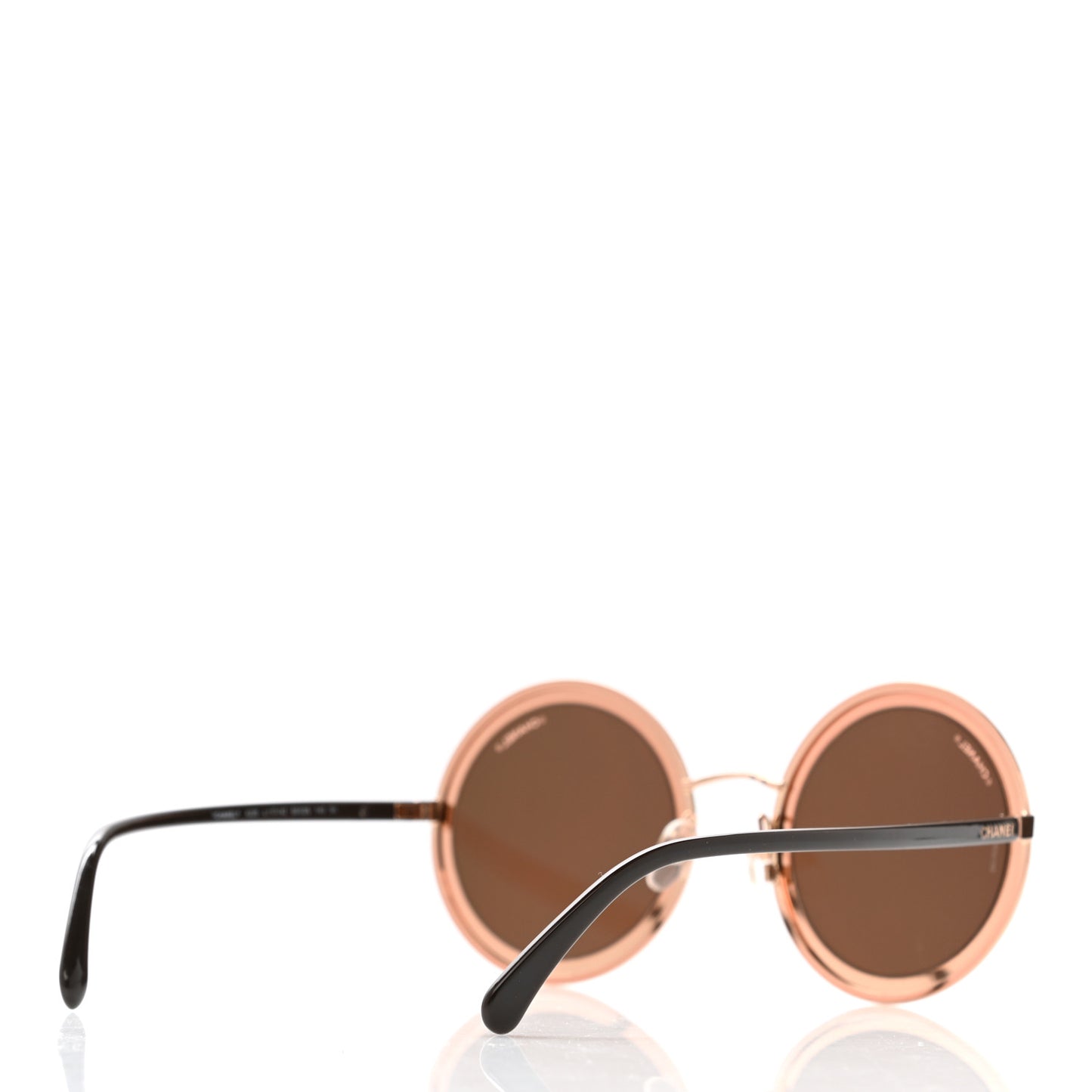 Metal Round Sunglasses 4226 Brown Rose Gold
