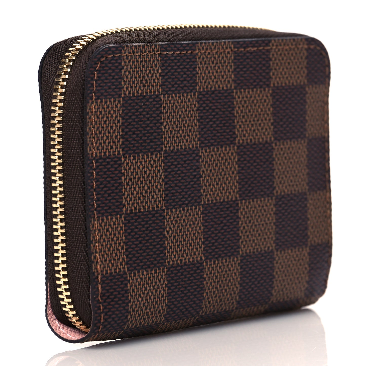 Damier Ebene Zippy Coin Purse Rose Ballerine