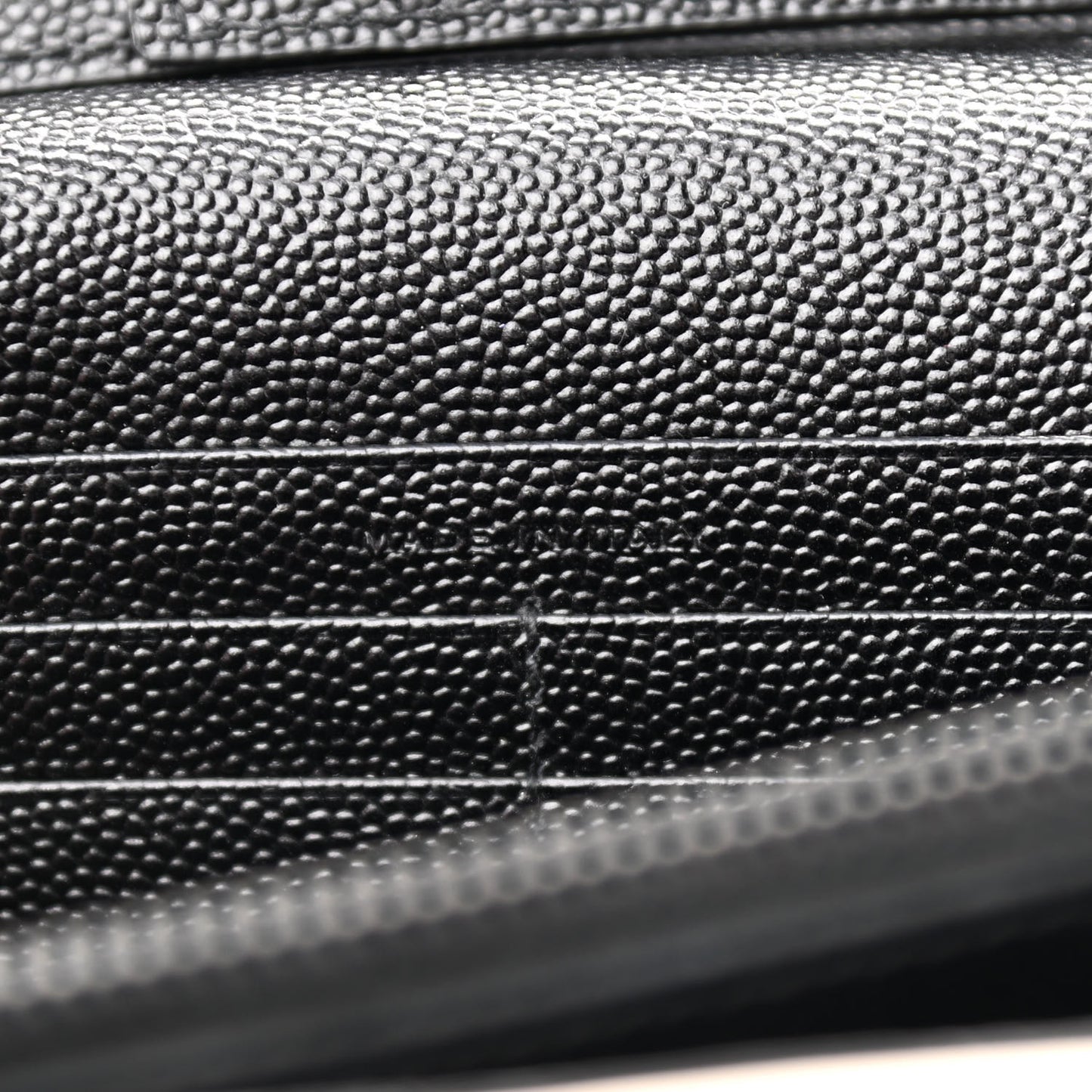 Grain De Poudre Matelasse Chevron Monogram Chain Wallet Black White
