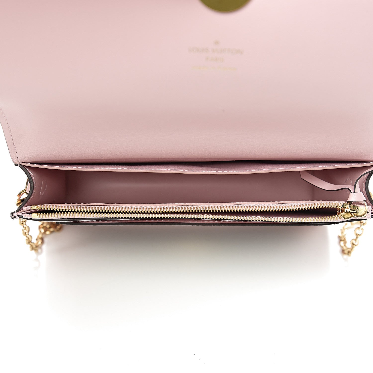 Louis Vuitton Monogram Flore Chain Wallet Rose Ballerine 4 of 9