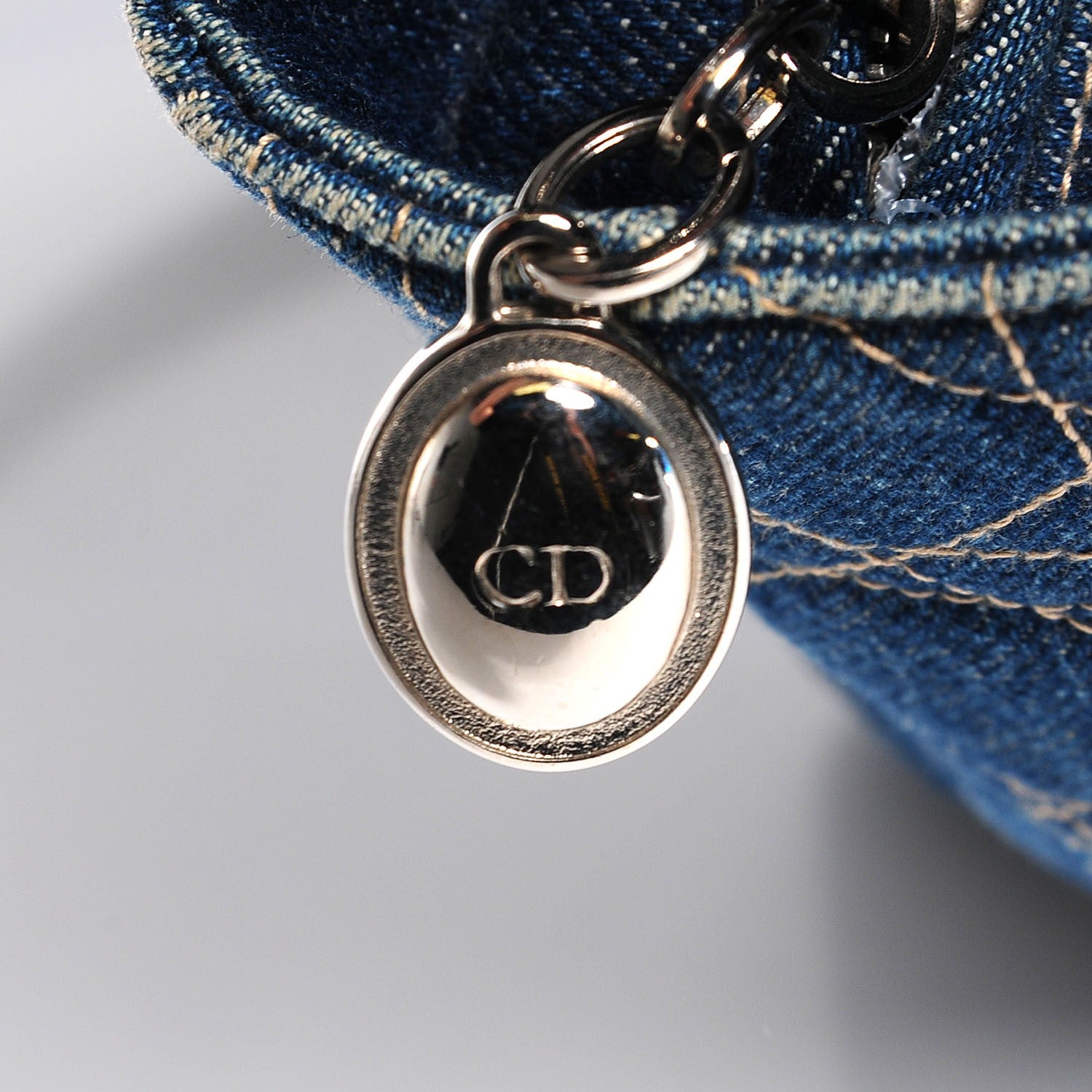 Christian Dior Denim Cannage Medium Lady Dior Blue 8 of 8