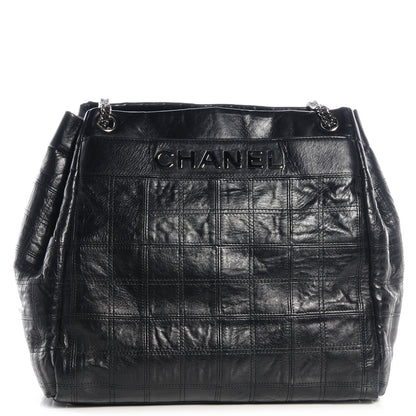 Chanel Lambskin Square Stitched LAX Accordian Hobo Large Black 1 of 7