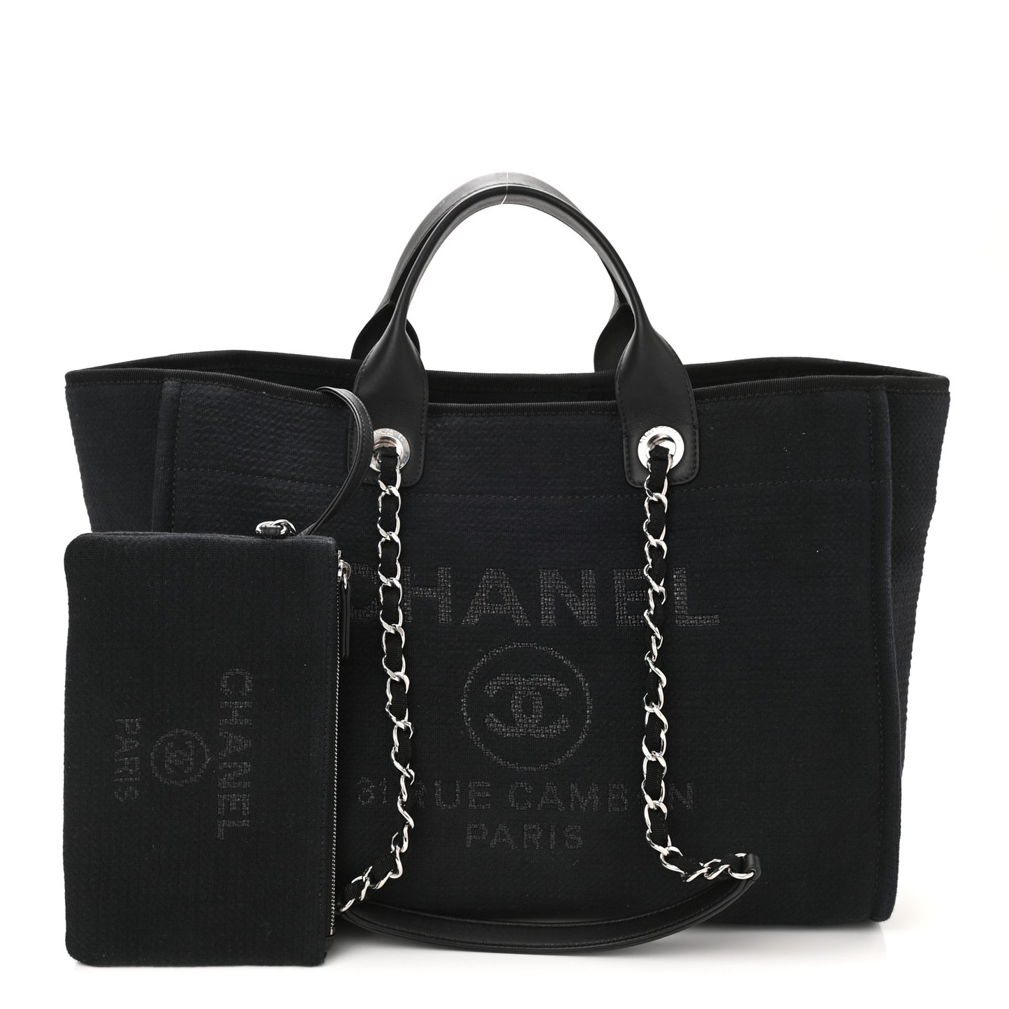Mixed Fibers Medium Deauville Tote Black