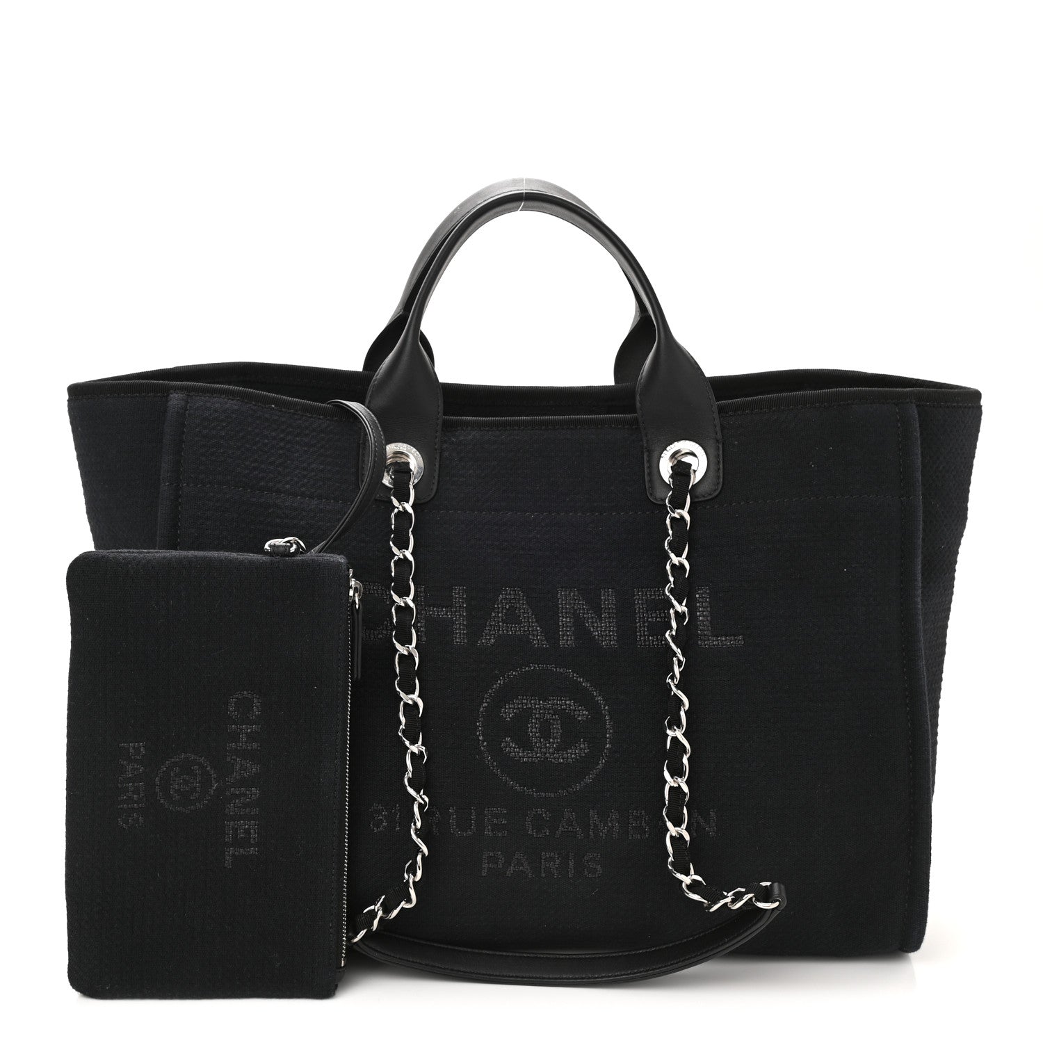 Chanel Mixed Fibers Medium Deauville Tote Black 1 of 10