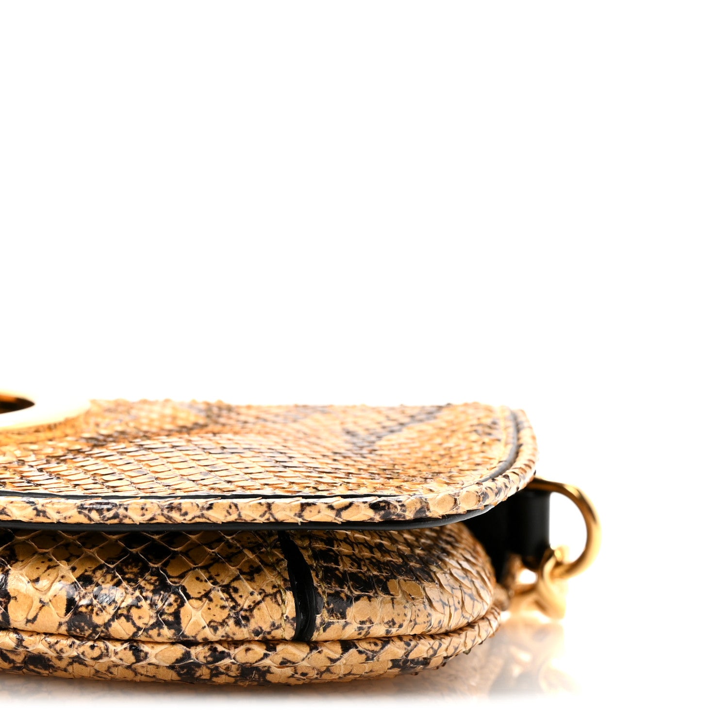 Gucci Roxy Snakeskin Blondie Chain Shoulder Flap Bag Roccia 9 of 9