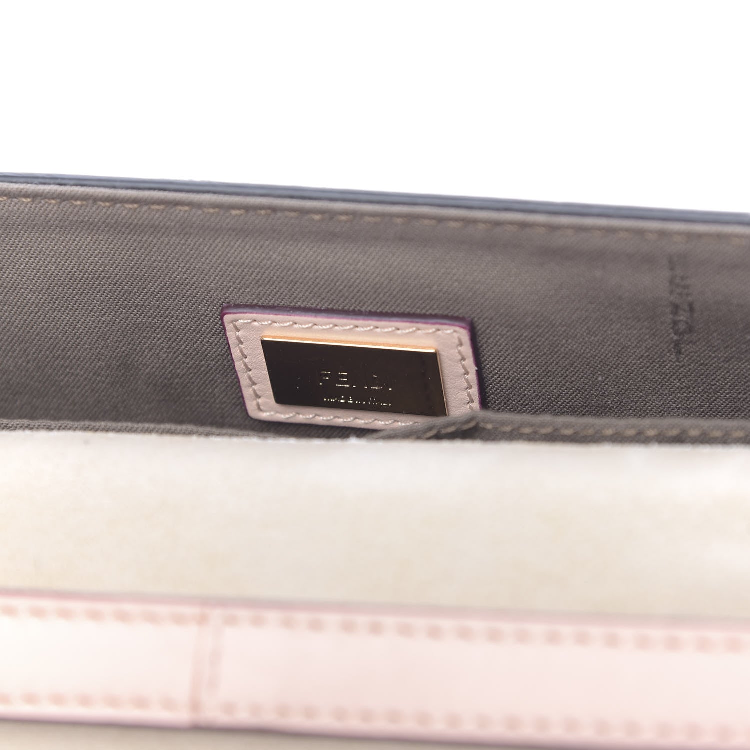 Fendi Vitello Dolce Calf Hair Studded Mini 3Baguette Shoulder Bag Light Pink 6 of 10